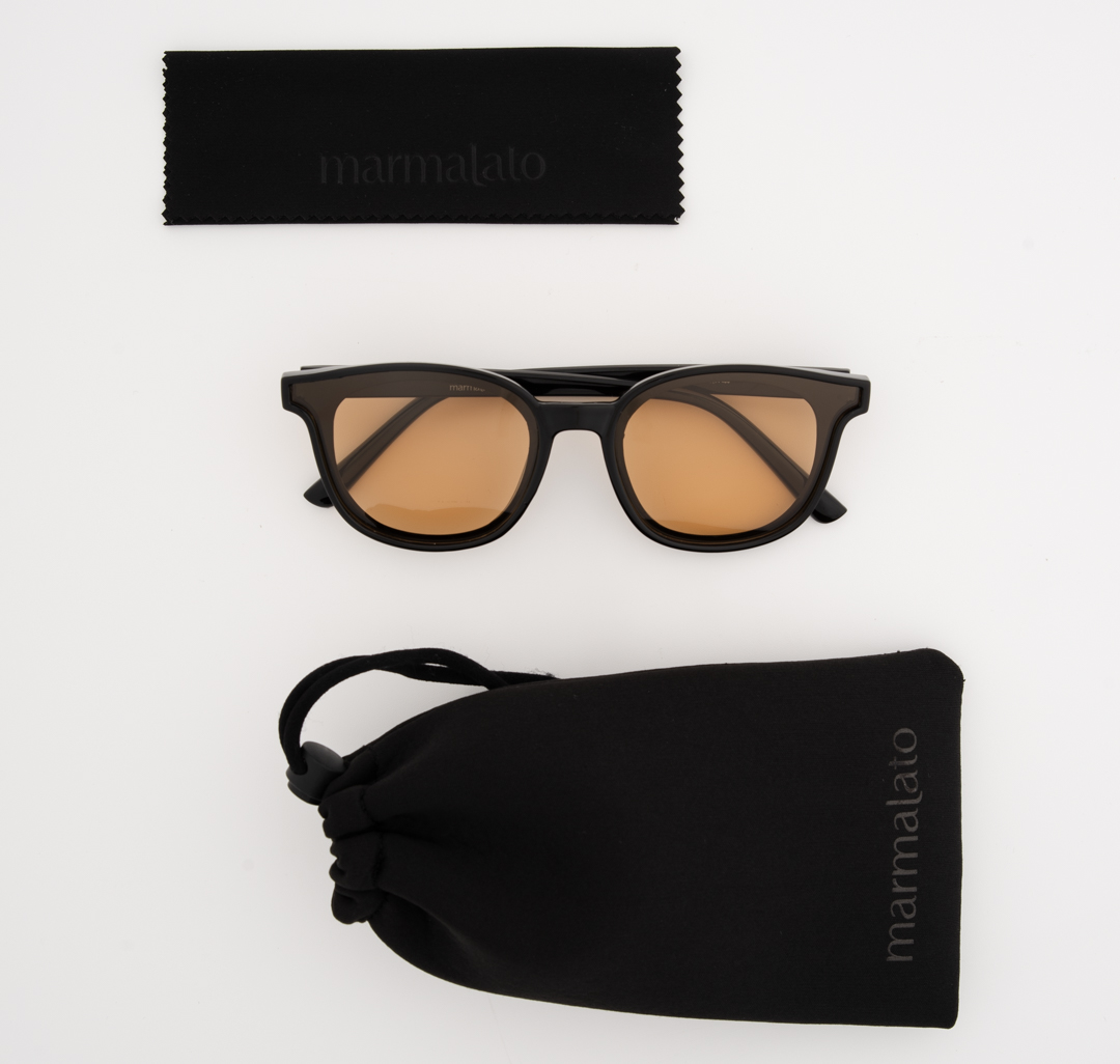 Очки с чехлом Мармалато, цвет черный-бежевый #7