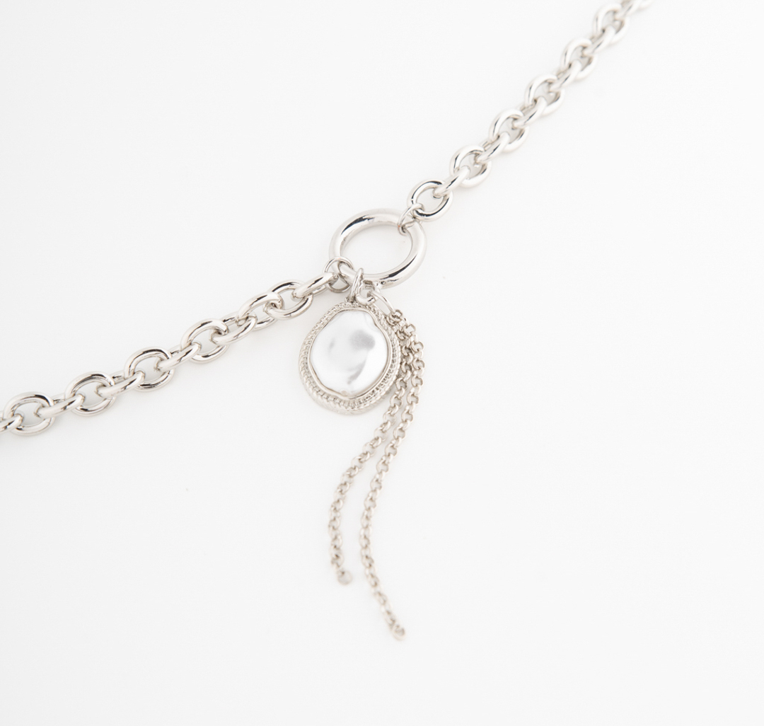 Колье Мармалато, цвет Серебро-белый жемчуг #2