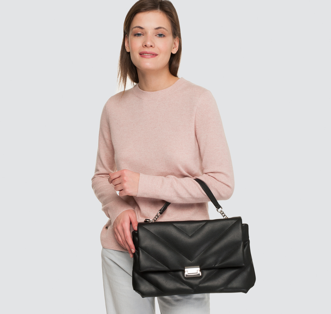 Женская сумка через плечо на цепочке Мармалато, цвет Черный #2