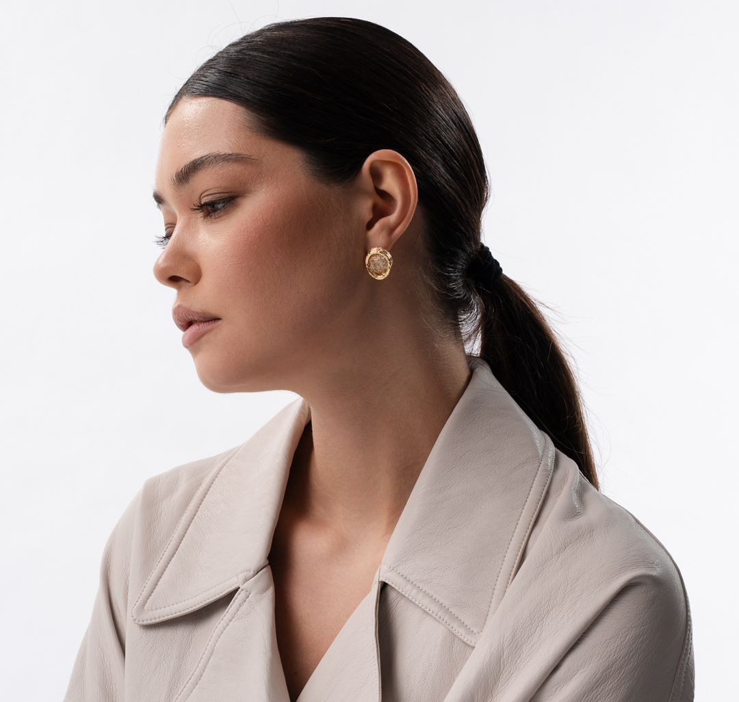 Серьги Мармалато, цвет золото-прозрачный #3