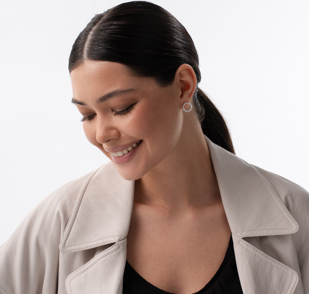 Серьги Мармалато, цвет белое серебро-прозрачный #2