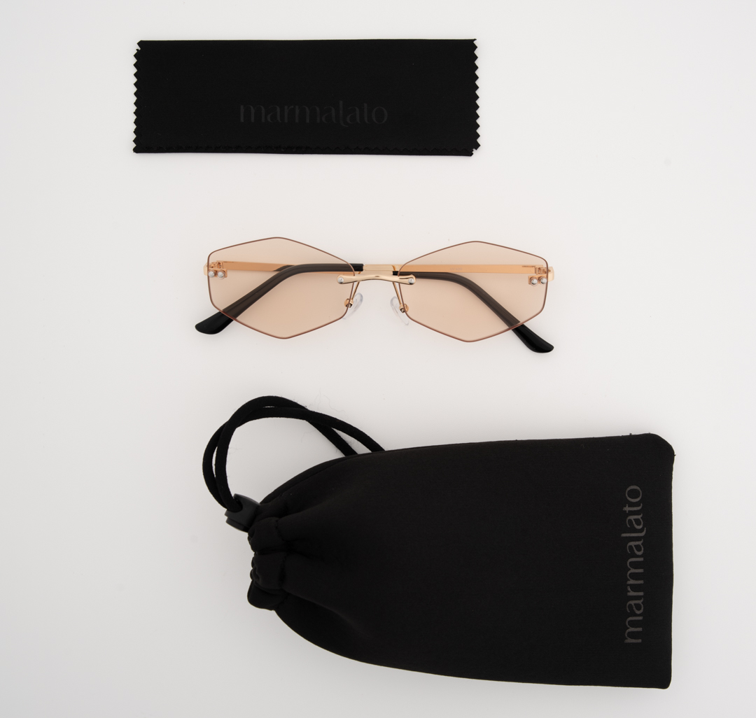 Очки с чехлом Мармалато, цвет бежевый-золото #6