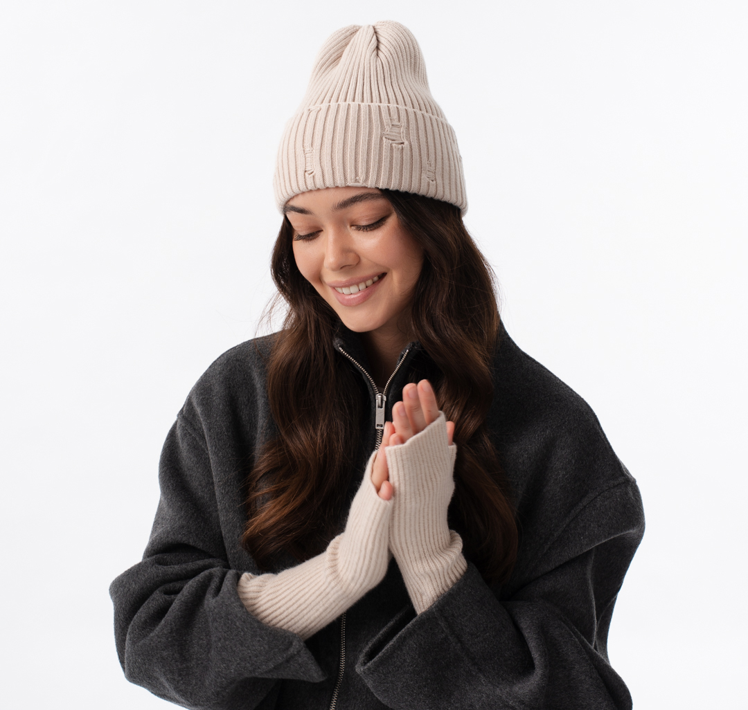 Митенки Мармалато, цвет светло-бежевый #4