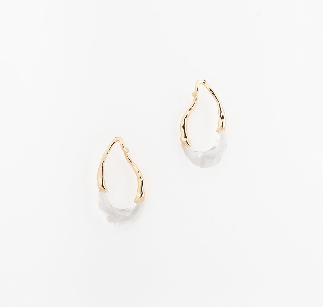 Серьги Мармалато, цвет прозрачный-золото #3