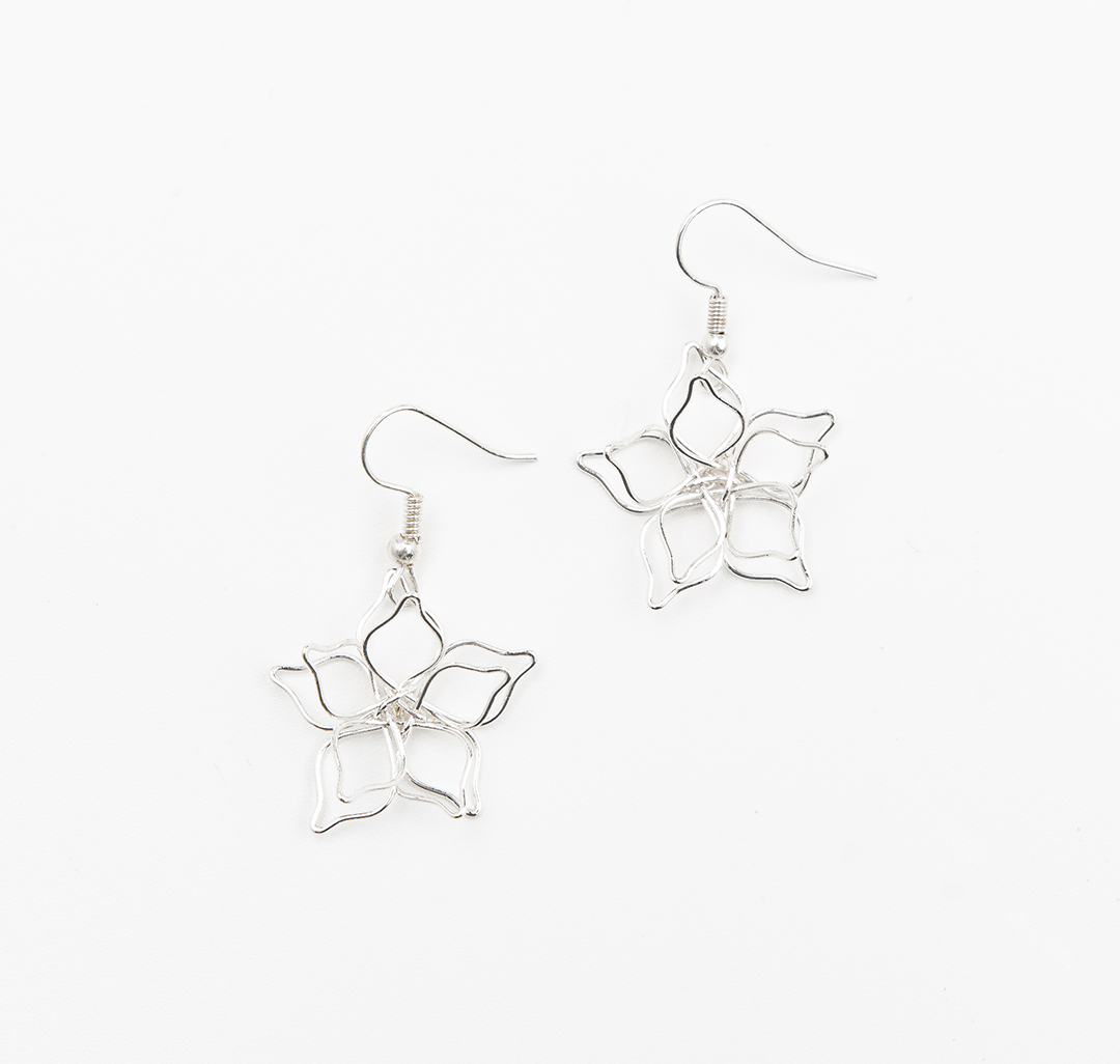 Серьги Мармалато, цвет Белое серебро #1