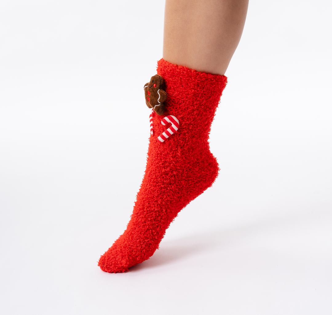 Носки (1 пара) Мармалато, цвет Красный-коричневый-белый #6