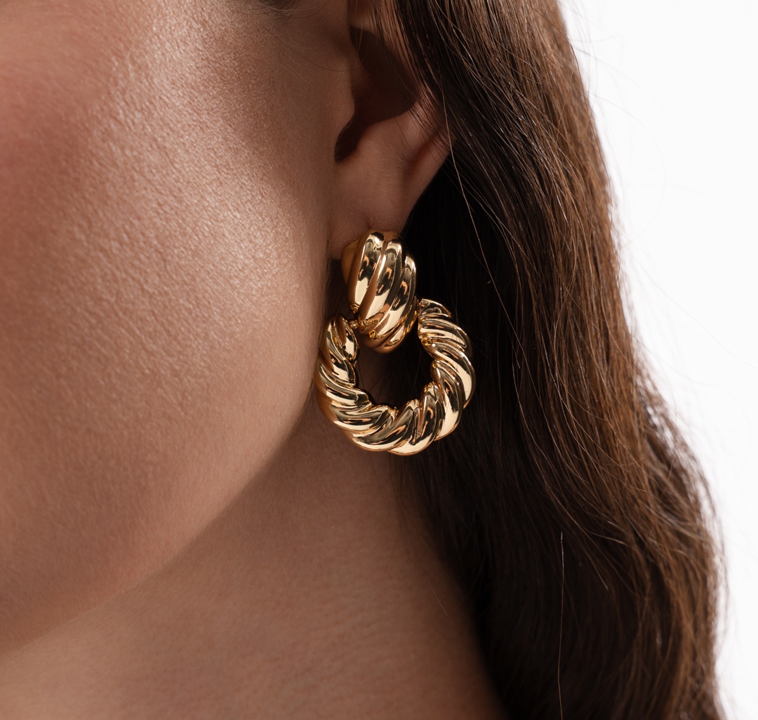 Серьги Мармалато, цвет золото #1