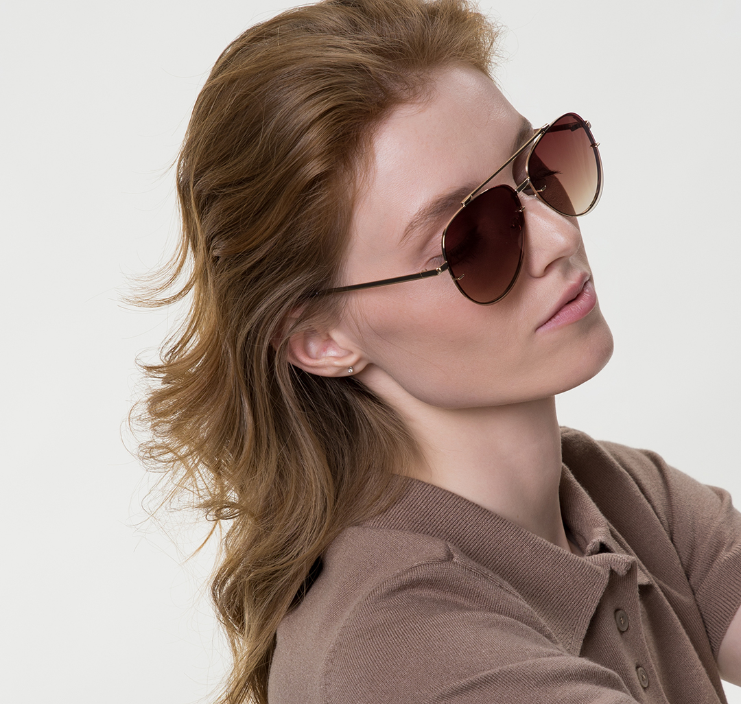 Очки солнцезащитные с поляризацией коричневые Мармалато, цвет коричневый-золото #2