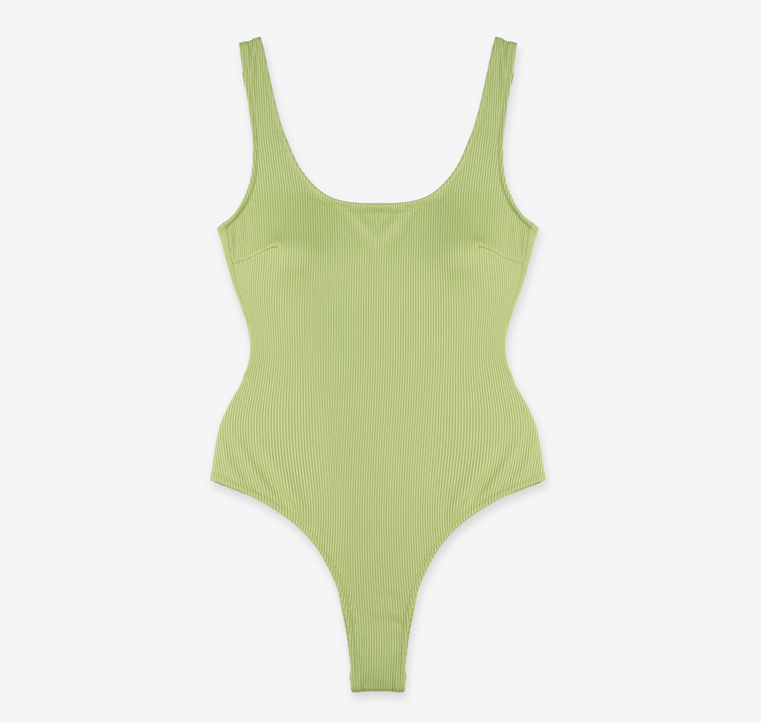 Слитный купальник с открытой спиной Мармалато, цвет Светло-зеленый #6
