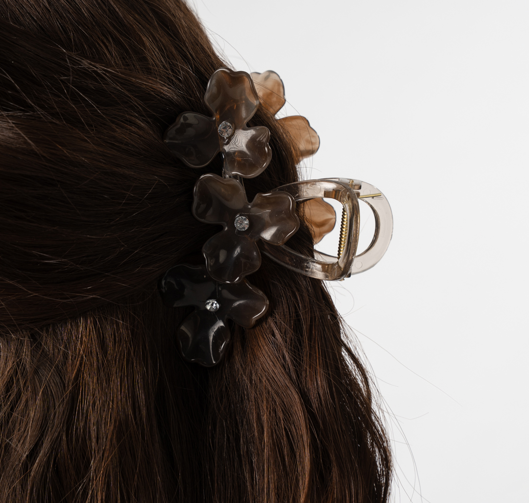 Заколка-краб Мармалато, цвет темно серый-серый #2