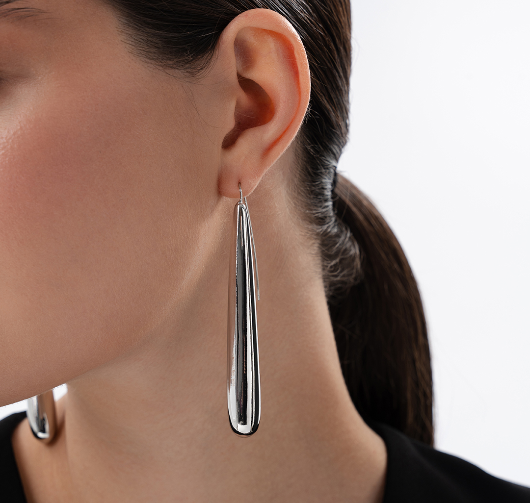 Серьги Мармалато, цвет белое серебро #4