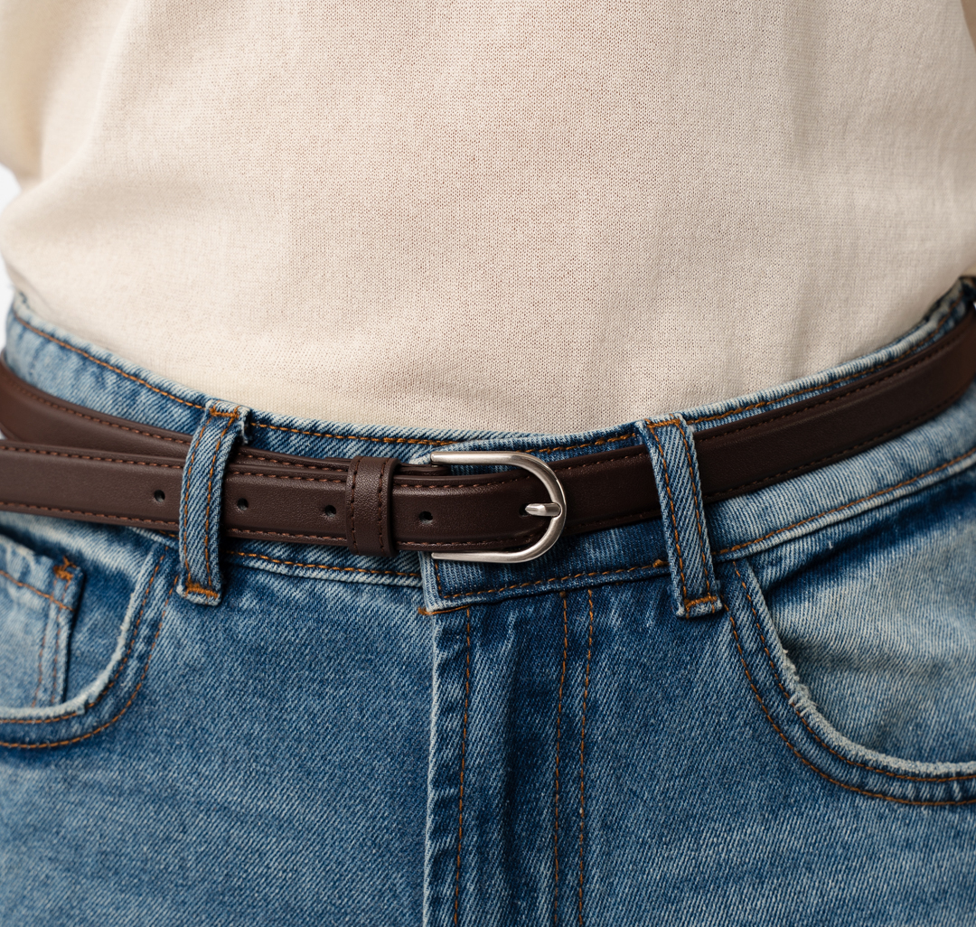 Ремень Мармалато, цвет шоколадный-серебро #4