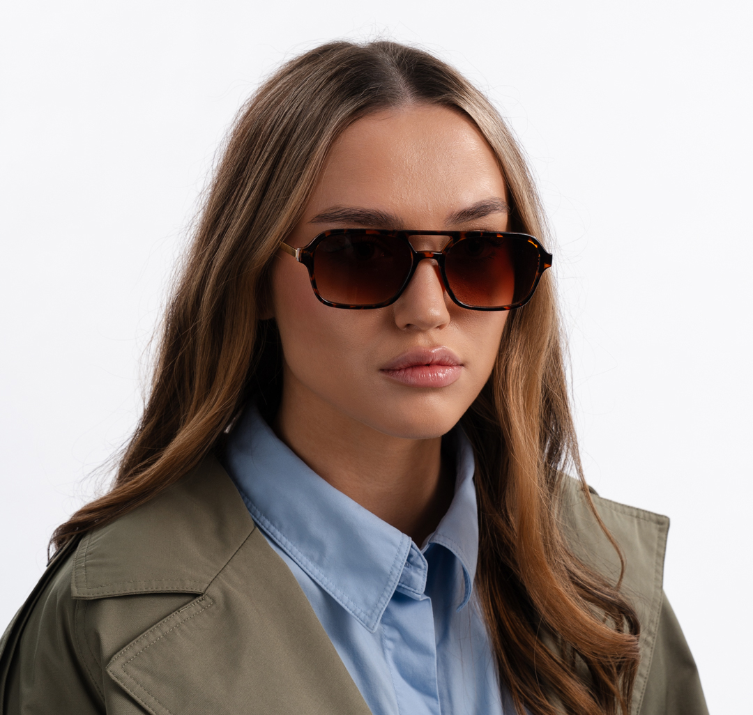 Очки солнцезащитные коричневые Мармалато, цвет Коричневый-бежевый-золото #2