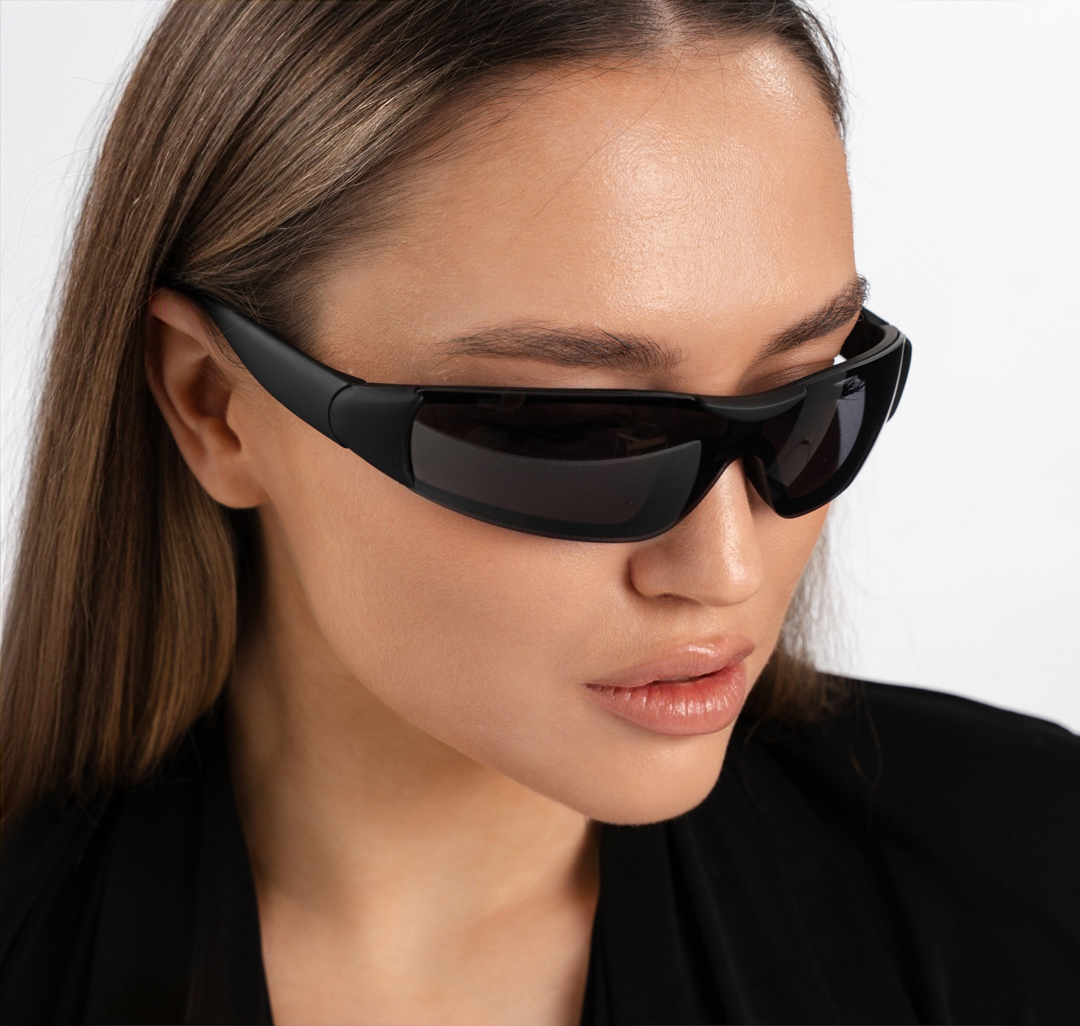 Очки с чехлом Мармалато, цвет матовый черный-черный #2