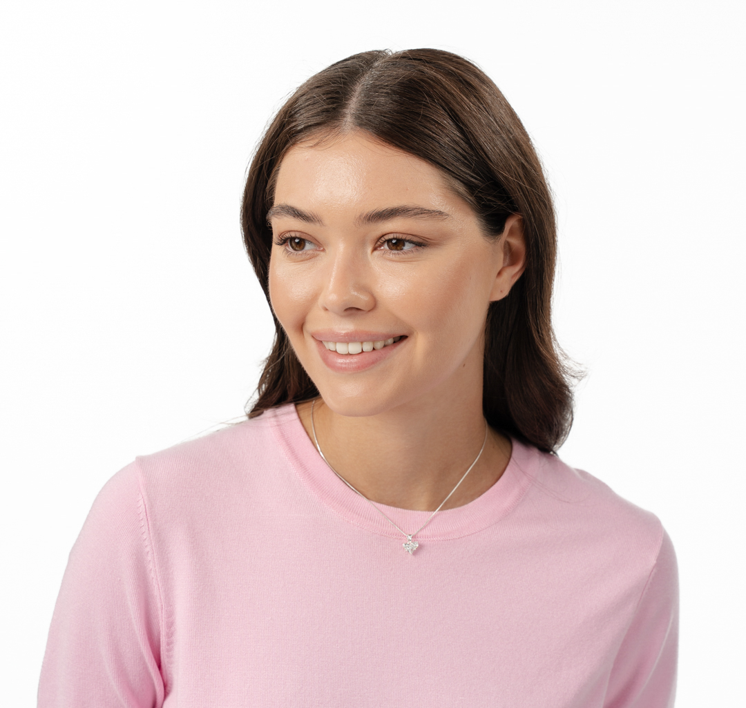 Колье Мармалато, цвет белое серебро-прозрачный #4