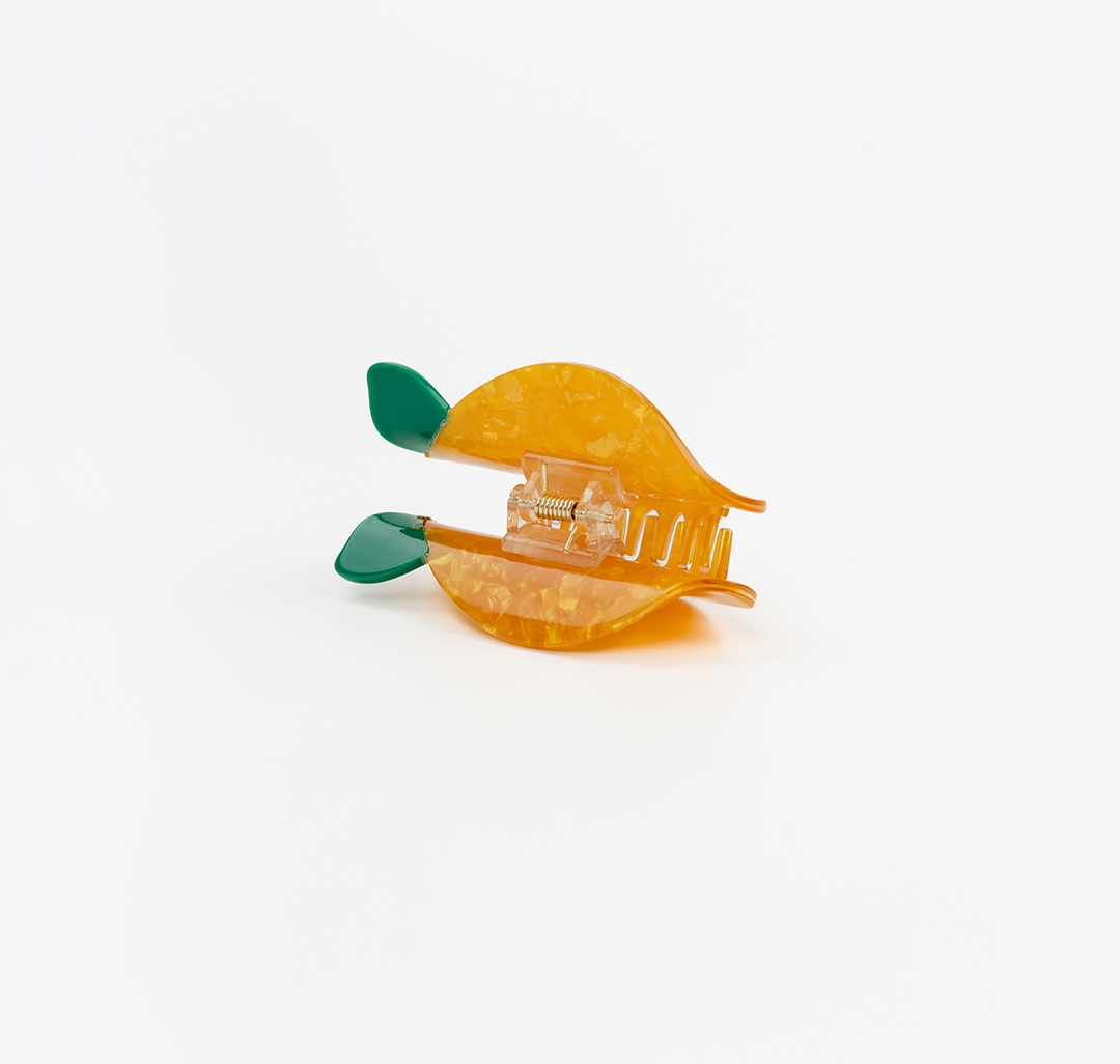 Заколка-краб Мармалато, цвет желтый-зеленый #5