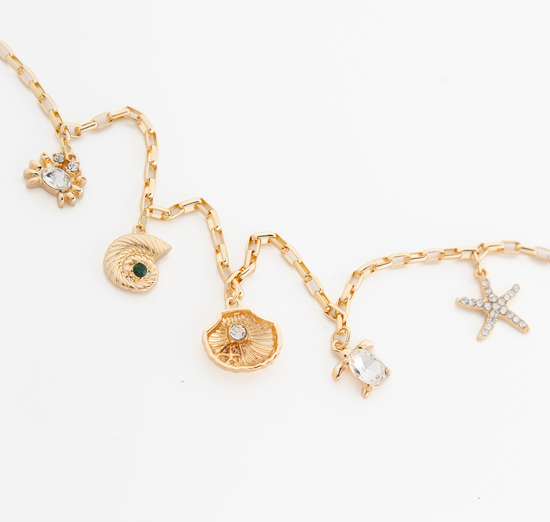 Колье Мармалато, цвет золото-прозрачный #4