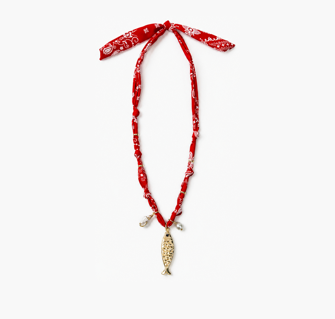 Колье 1235-171 153938 цвет красный-золото-мультиколор — фото №3