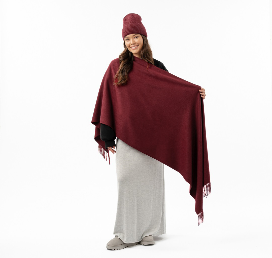 Палантин Мармалато, цвет Красно-бордовый #3