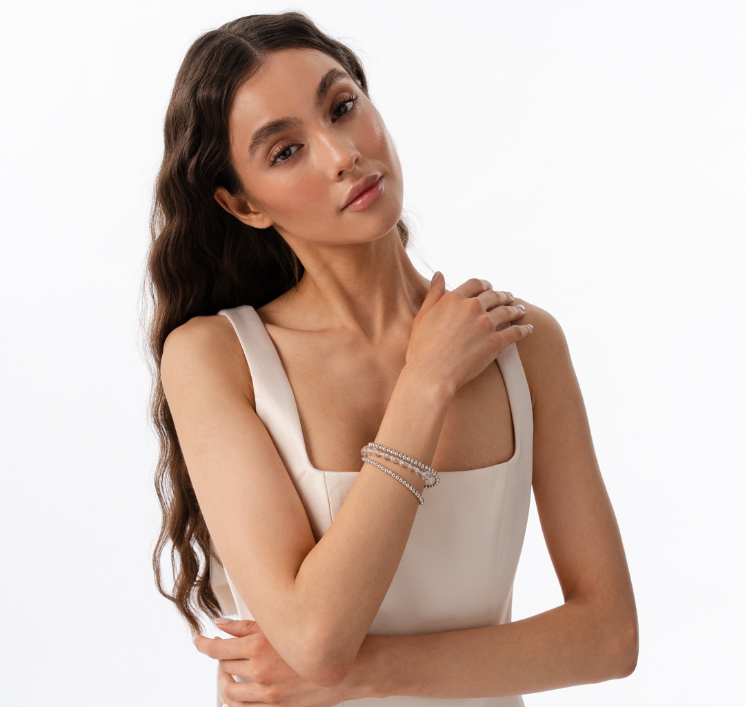 Браслет Мармалато, цвет Серебро-прозрачный #2