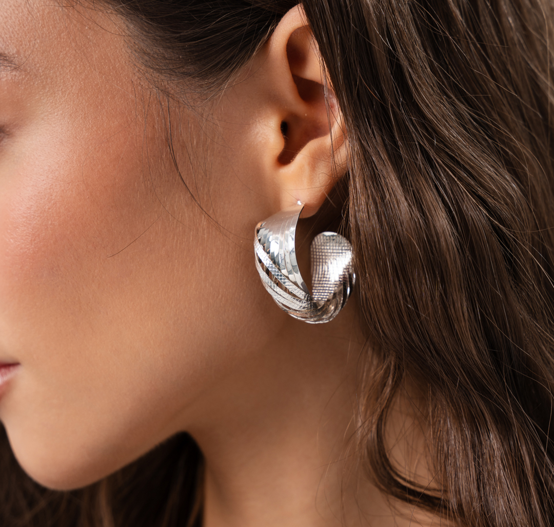 Серьги Мармалато, цвет Белое серебро #5