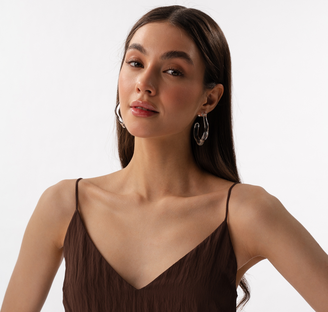 Серьги Мармалато, цвет прозрачный-белое серебро #2