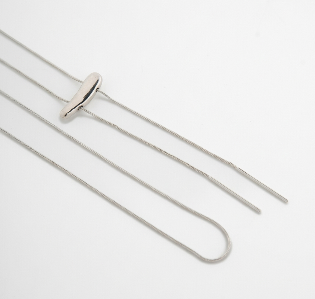 Колье Мармалато, цвет белое серебро #6