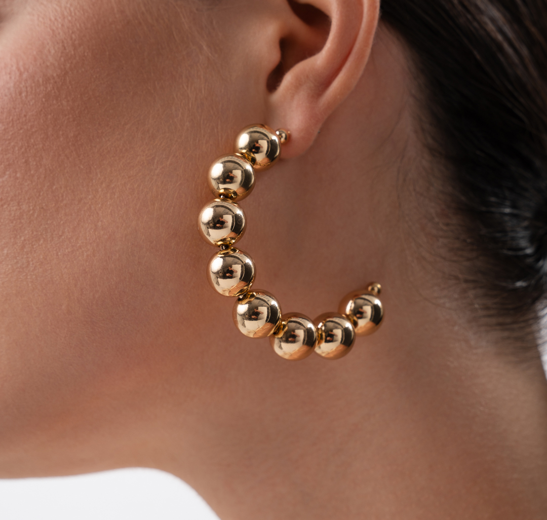 Серьги Мармалато, цвет золото #2