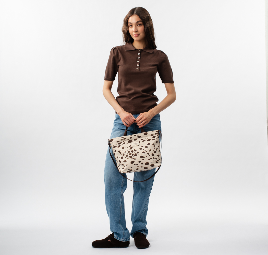 Сумка Мармалато, цвет молочный-шоколадный #6