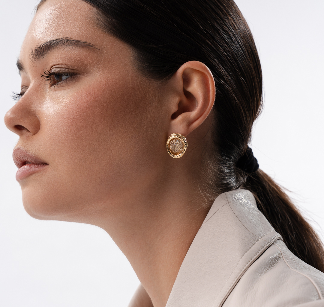 Серьги Мармалато, цвет золото-прозрачный #2