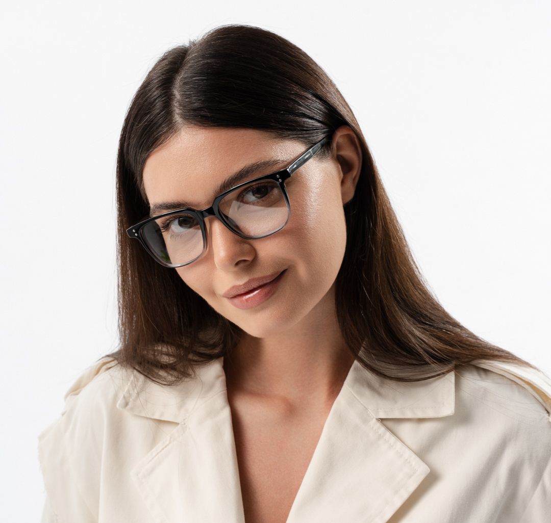 Очки с чехлом Мармалато, цвет прозрачный-черный-серый #2