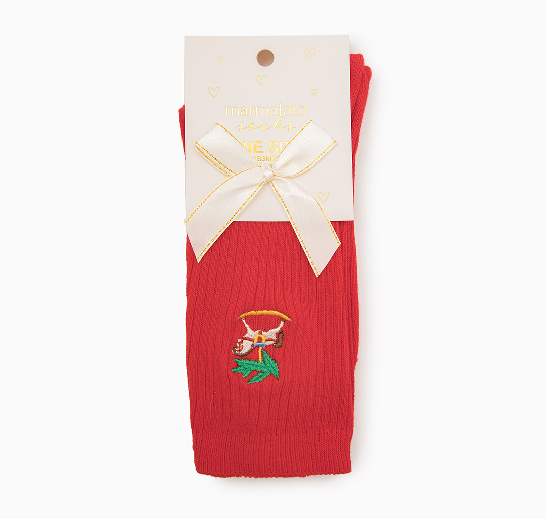 Носки (1 пара) Мармалато, цвет Красный-мультиколор #4