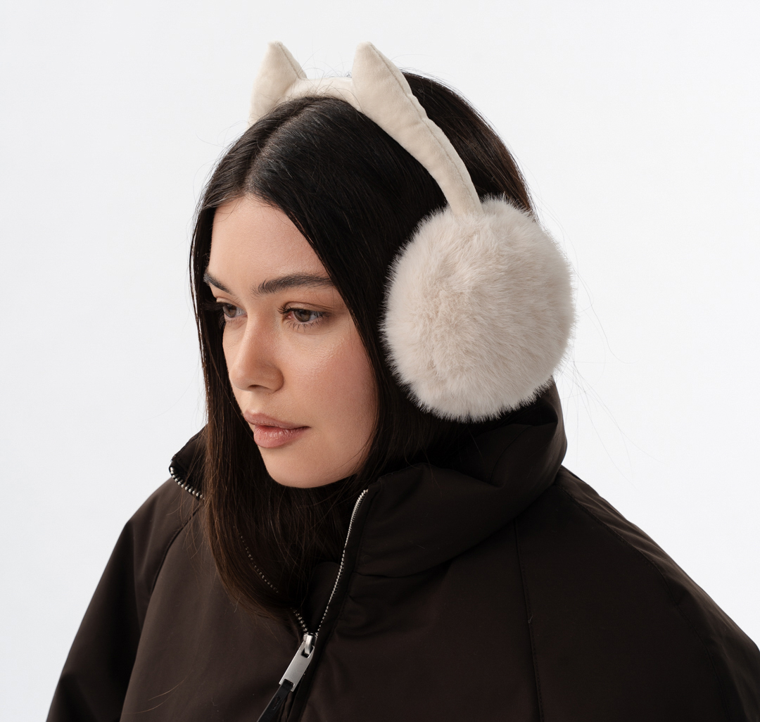 Наушники меховые Мармалато, цвет светло-бежевый #2