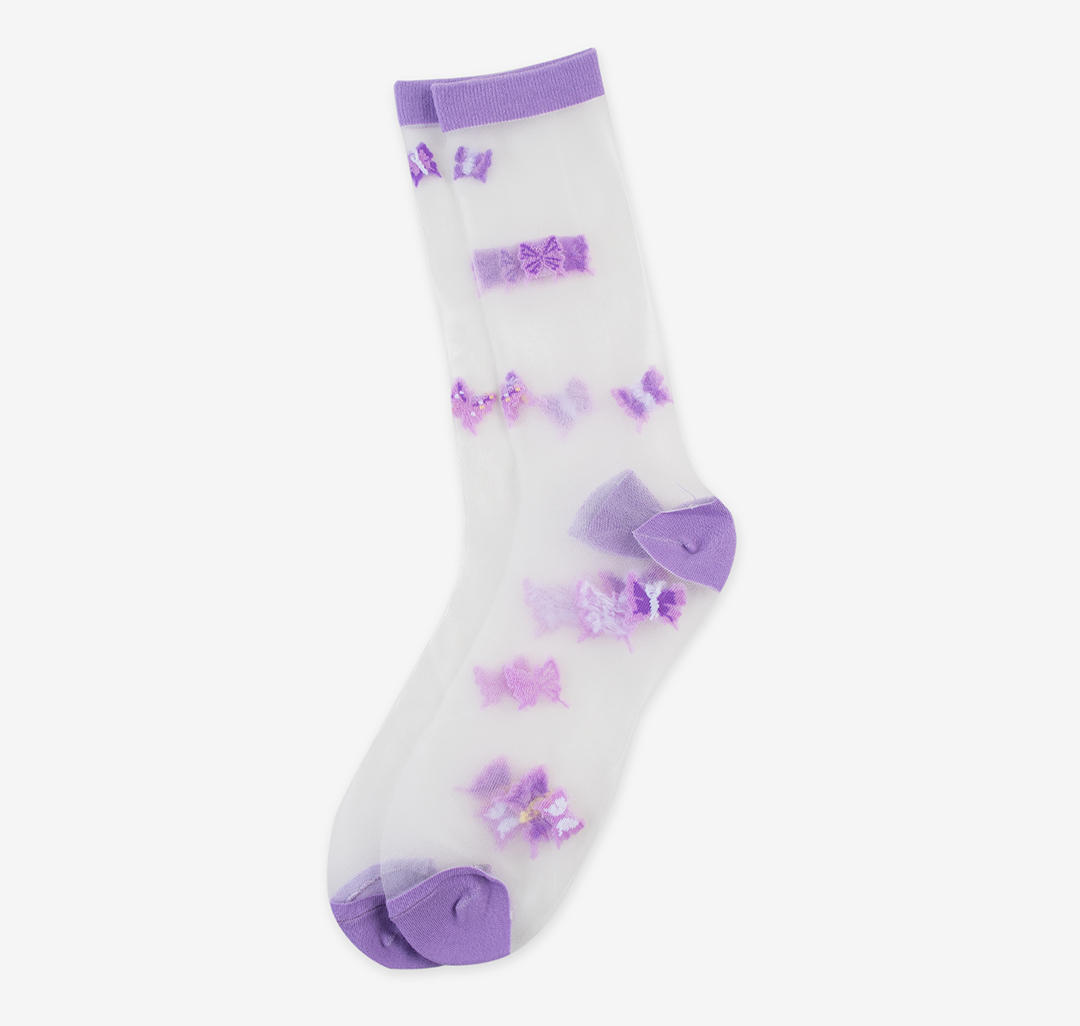 Носки (1 пара) Мармалато, цвет Прозрачный-лиловый #1