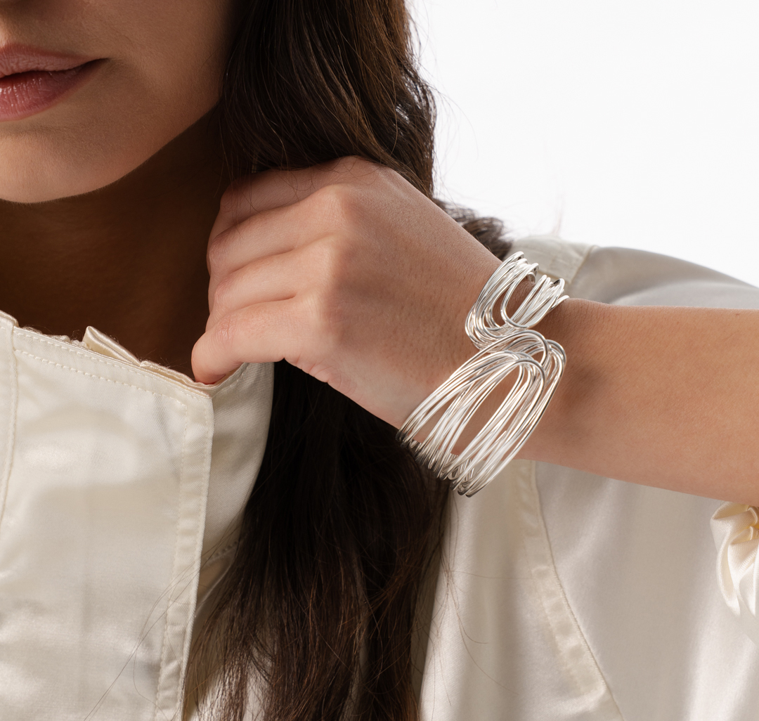 Браслет Мармалато, цвет белое серебро #2