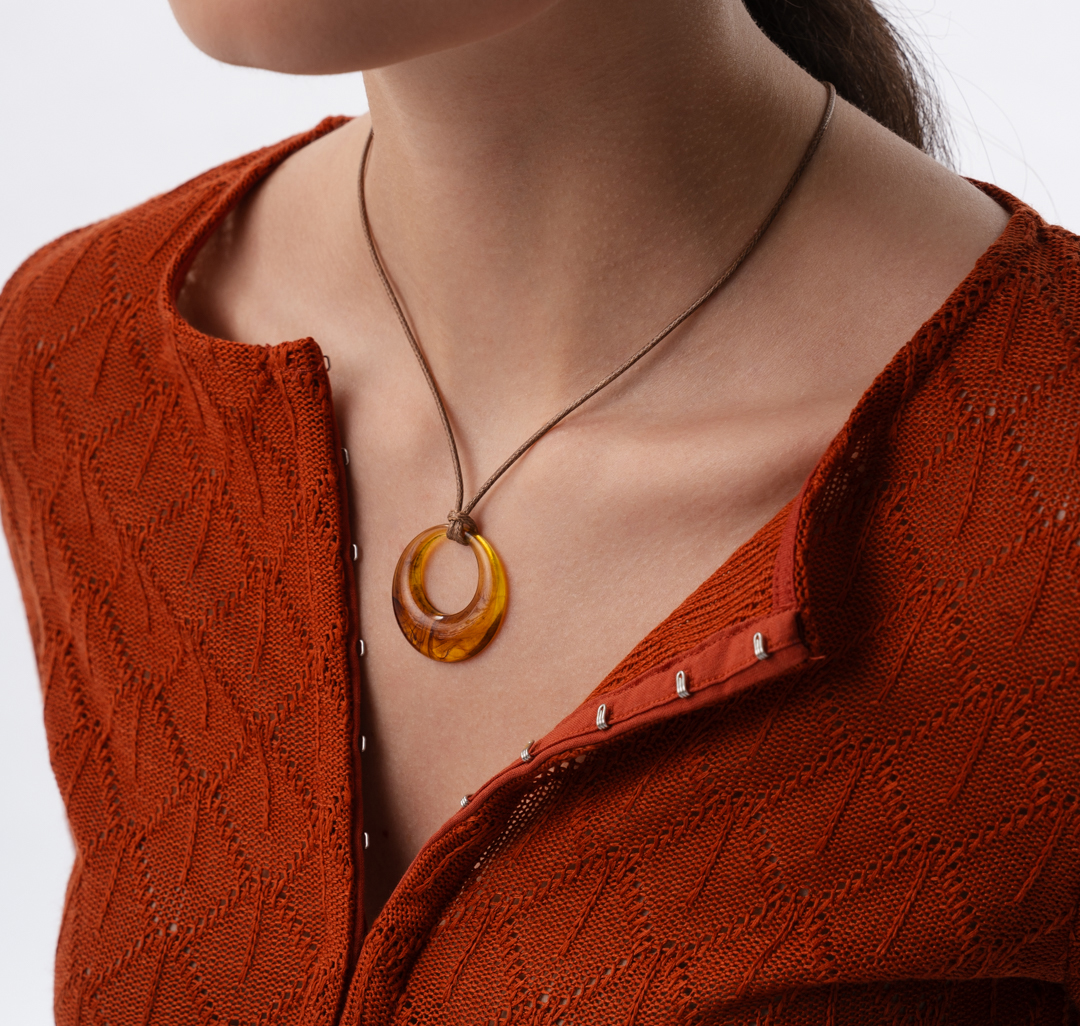 Набор колье (2 шт) Мармалато, цвет коричневый-золото #1