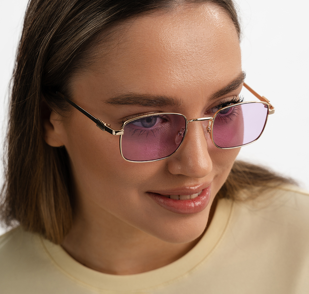 Очки с чехлом Мармалато, цвет фиолетовый-золото #2