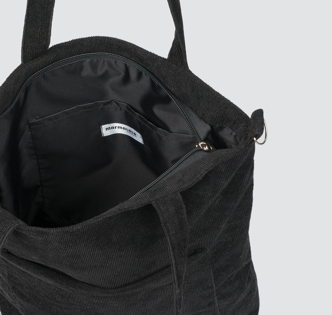 Текстильная сумка шоппер Мармалато, цвет Черный-серебро #4