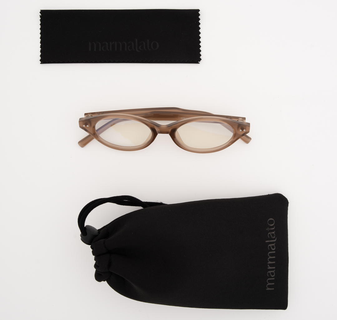 Очки с чехлом Мармалато, цвет бежевый-прозрачный #7