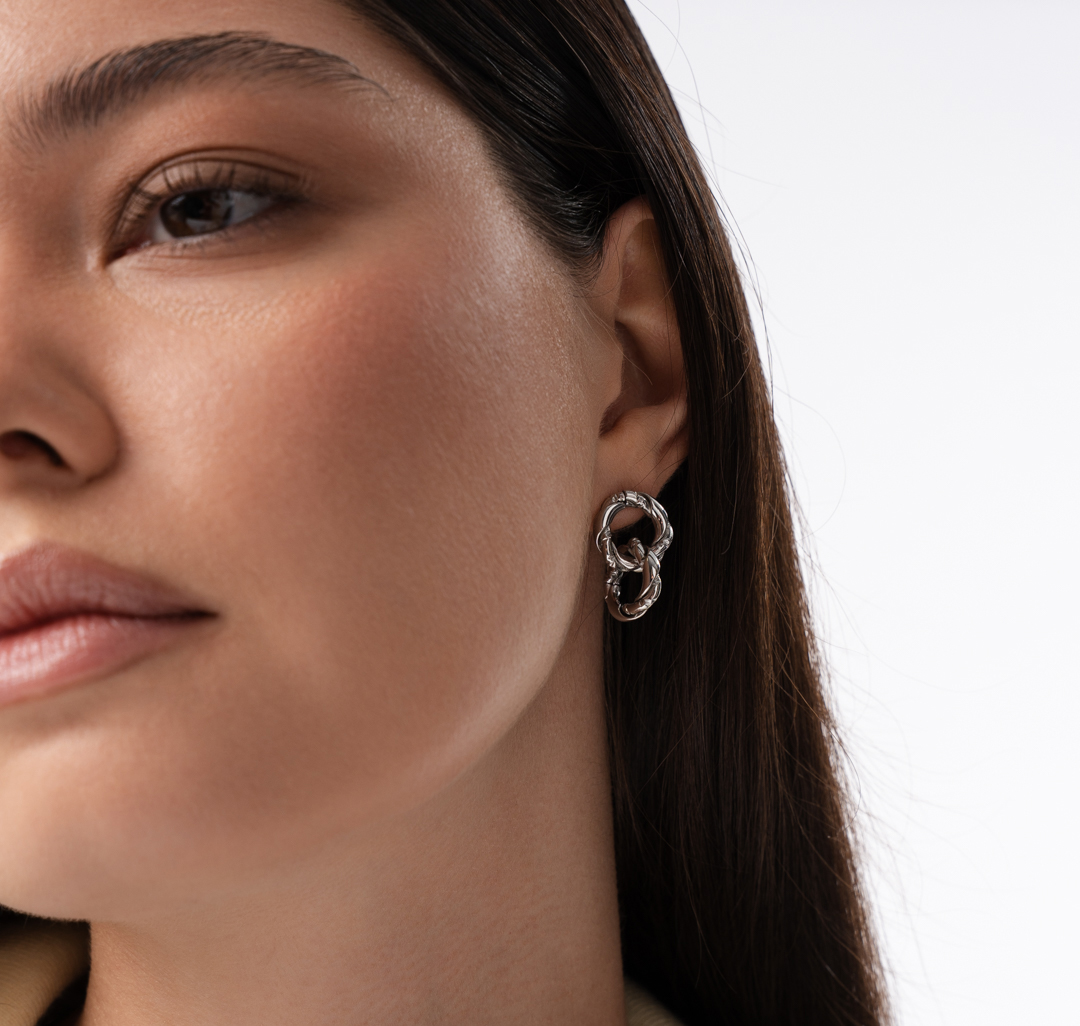 Серьги Мармалато, цвет серебро #2