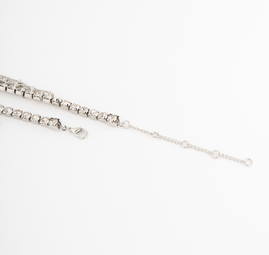 Колье Мармалато, цвет Серебро-прозрачный #3