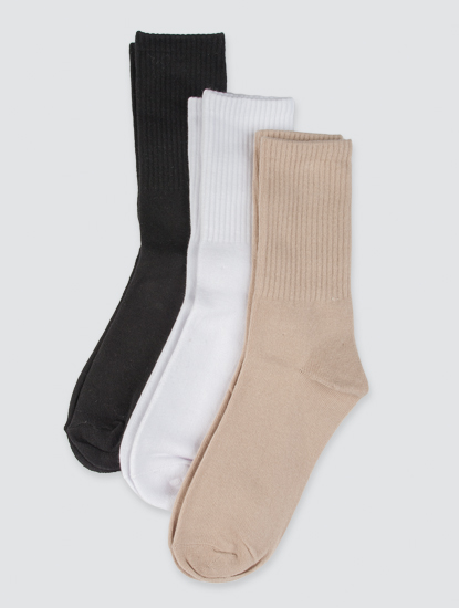 Набор носков (3 шт) Мармалато, цвет бежевый-черный-белый #1