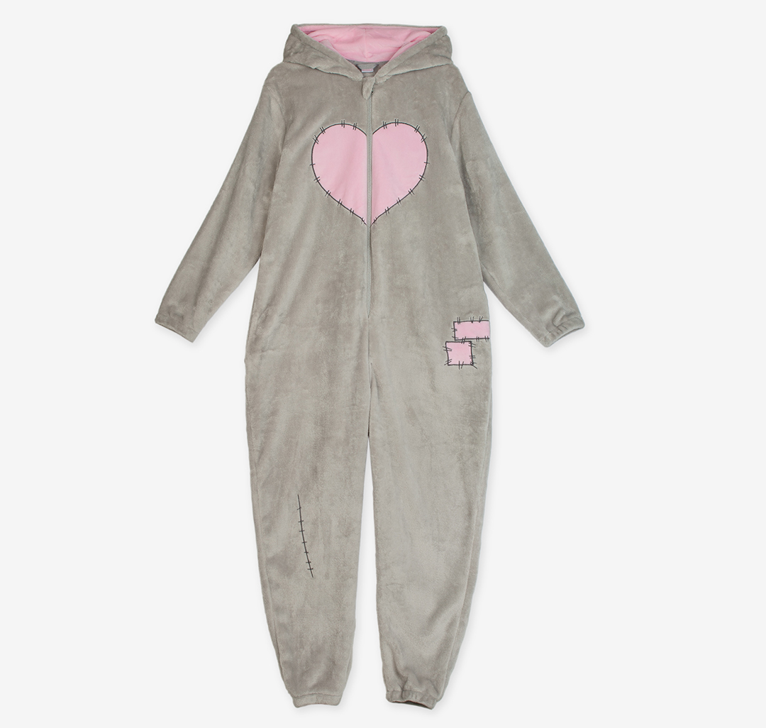 Кигуруми пижама мишка унисекс Мармалато, цвет Серый-розовый #5
