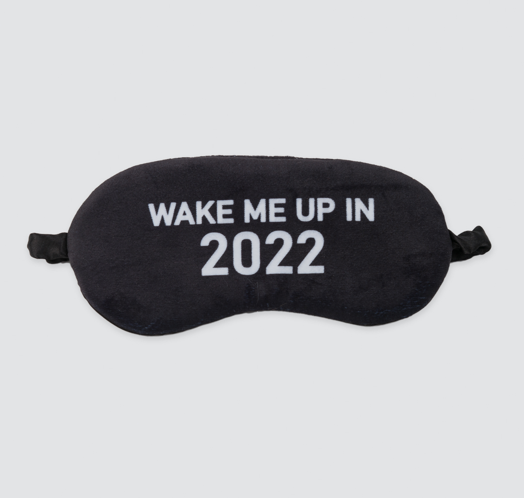 Маска для сна \'Wake me up in 2022\' Мармалато, цвет Черный-белый #1