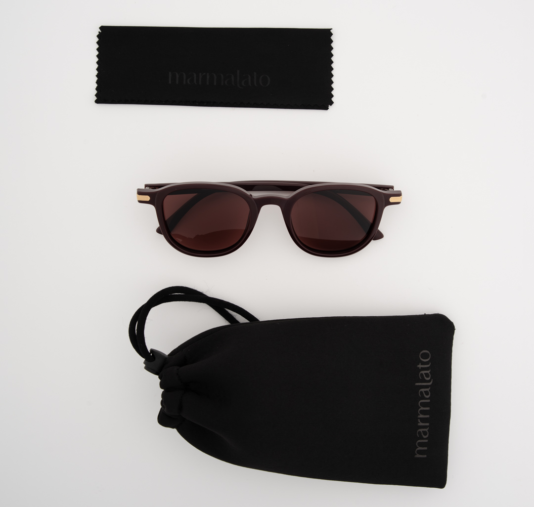 Очки с чехлом Мармалато, цвет винный-золото #7