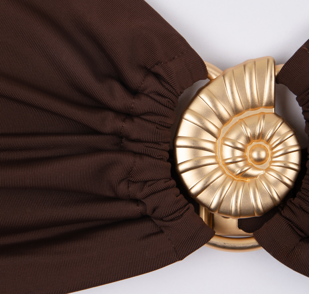 Купальный топ Мармалато, цвет шоколадный-золото #2