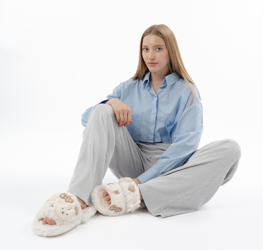 Домашние тапочки Мармалато, цвет Молочный-разноцветный #4