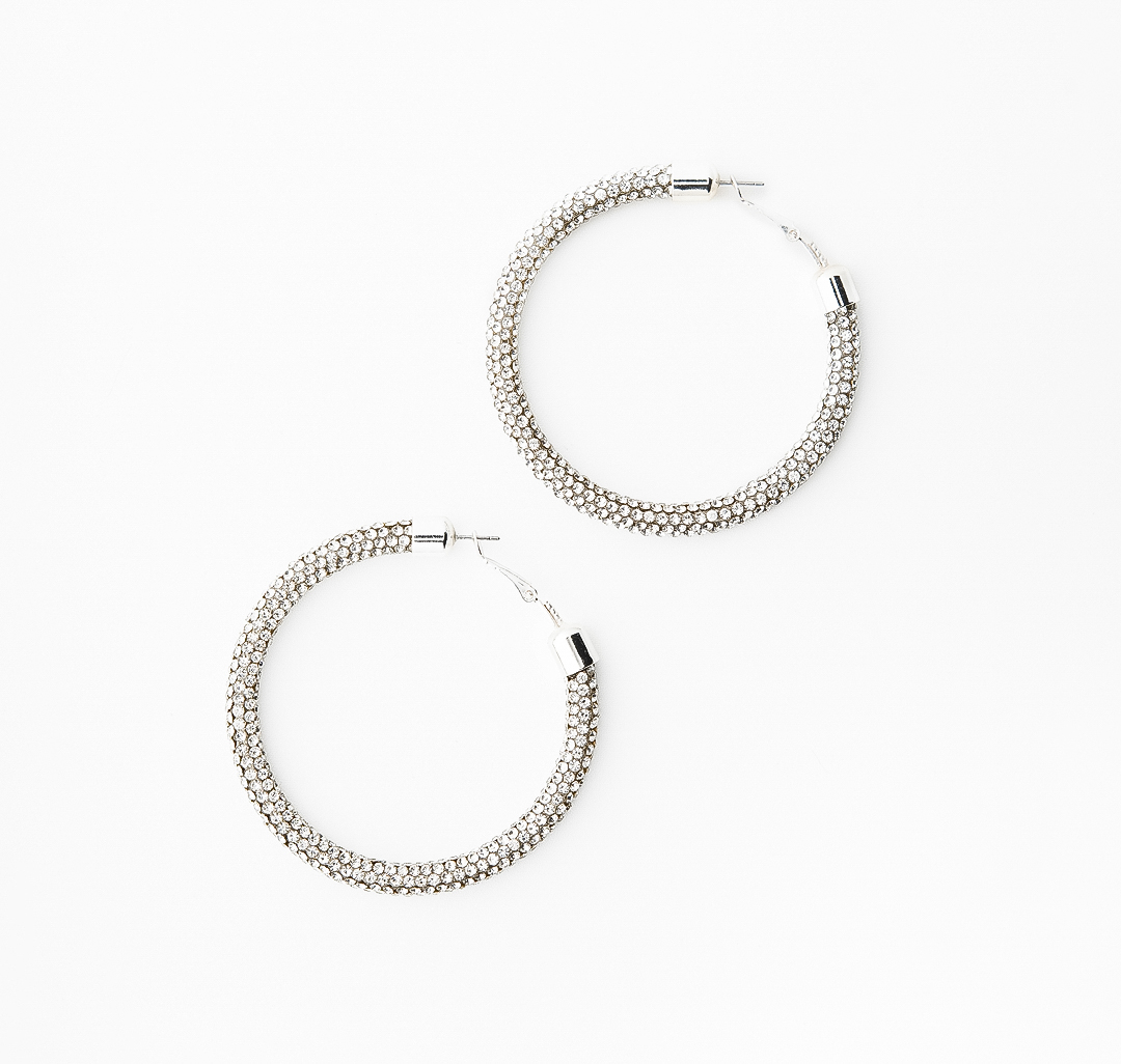 Серьги Мармалато, цвет белое серебро-прозрачный #1