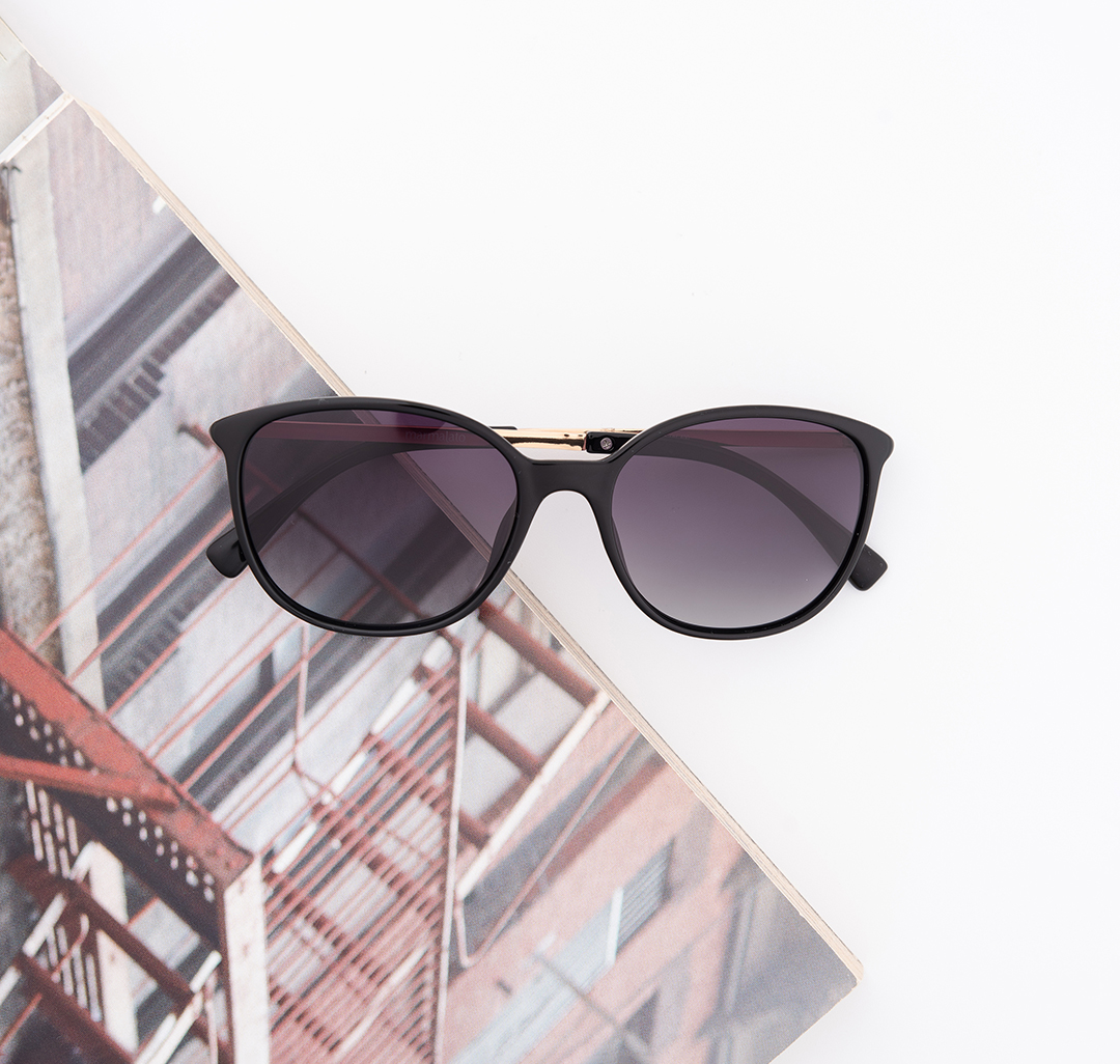 Очки солнцезащитные с поляризацией черные-золотые Мармалато, цвет Черный-золото #3