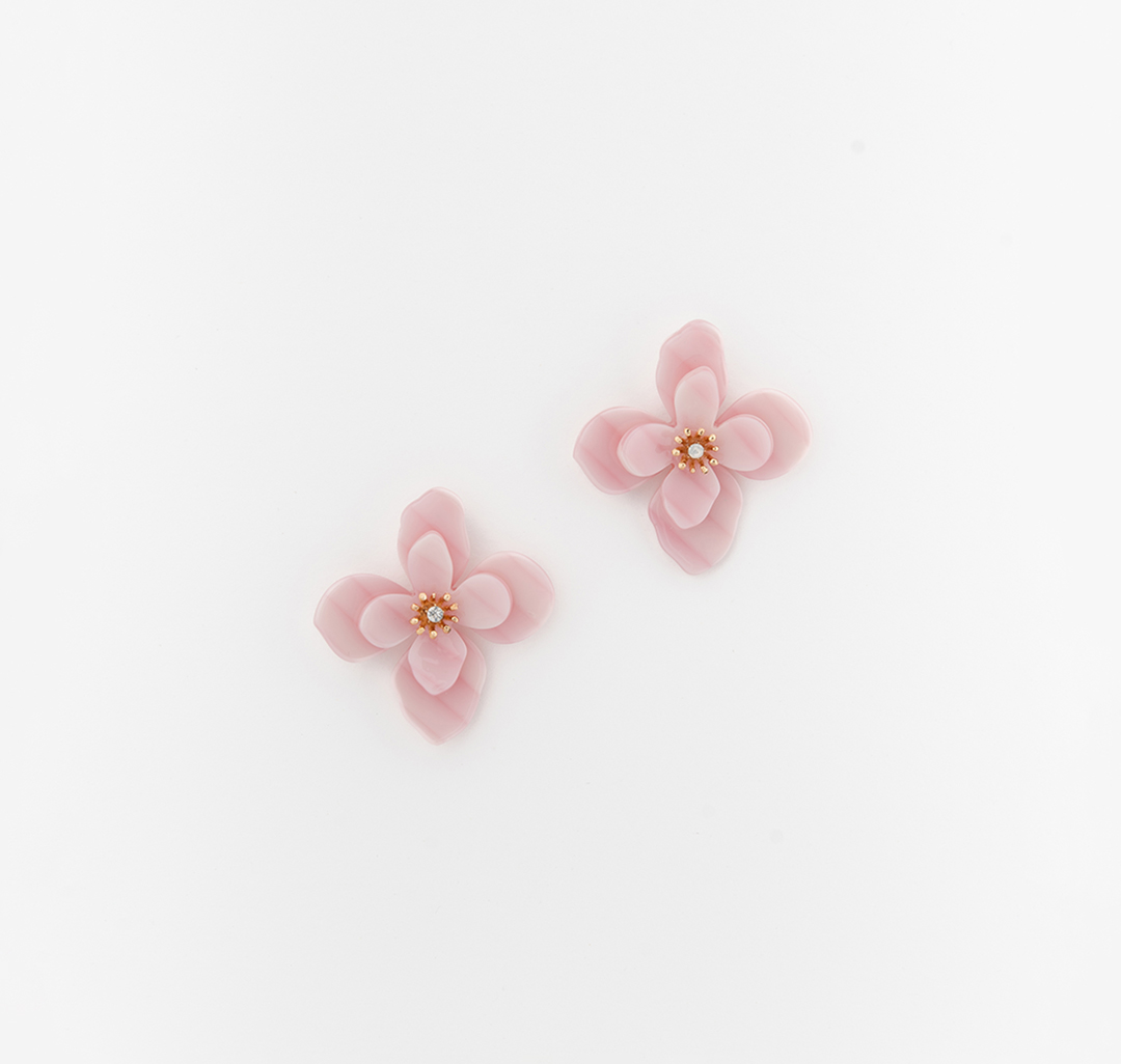 Серьги Мармалато, цвет розовый-золото-прозрачный #3